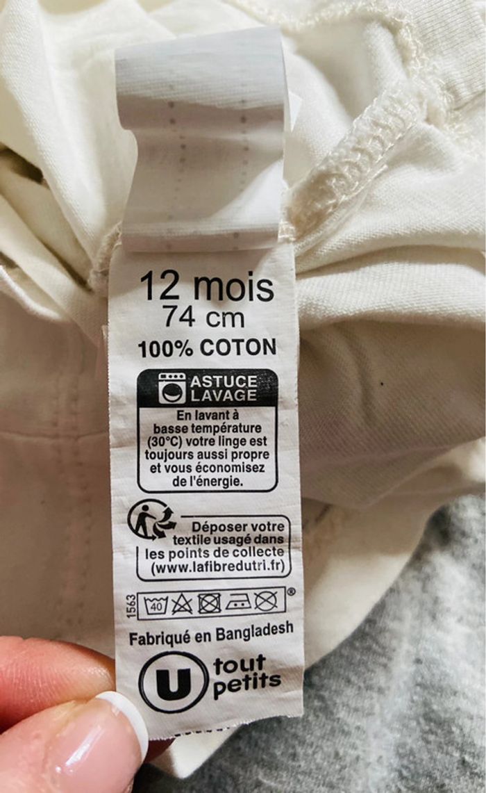 Tee-shirt T.12 mois U Tout Petits - photo numéro 3