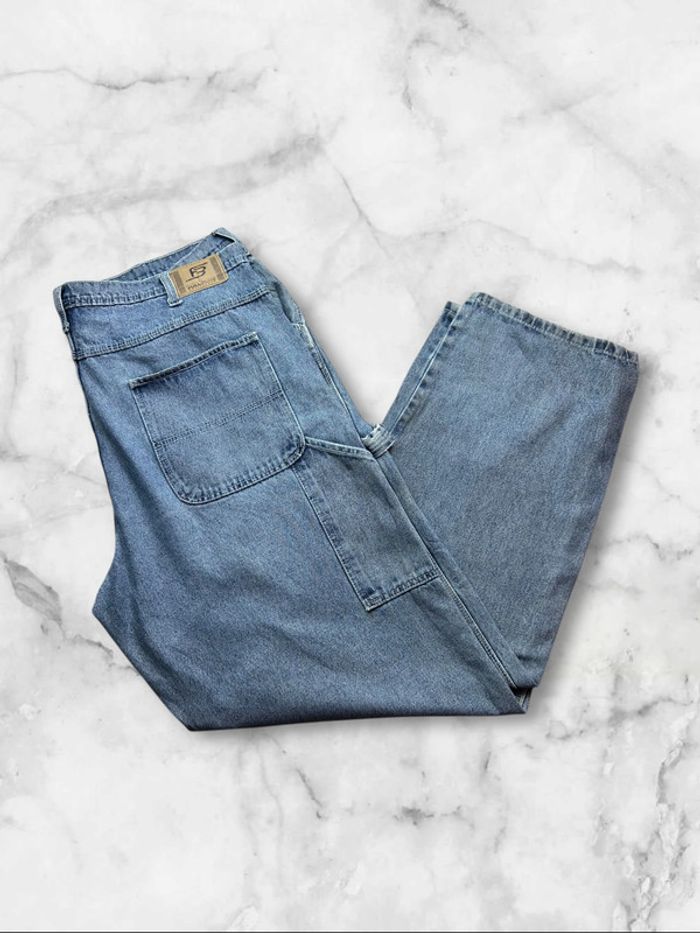 Jean Carpenter Full Blue Workwear Vintage W42 L34 – 100% Coton