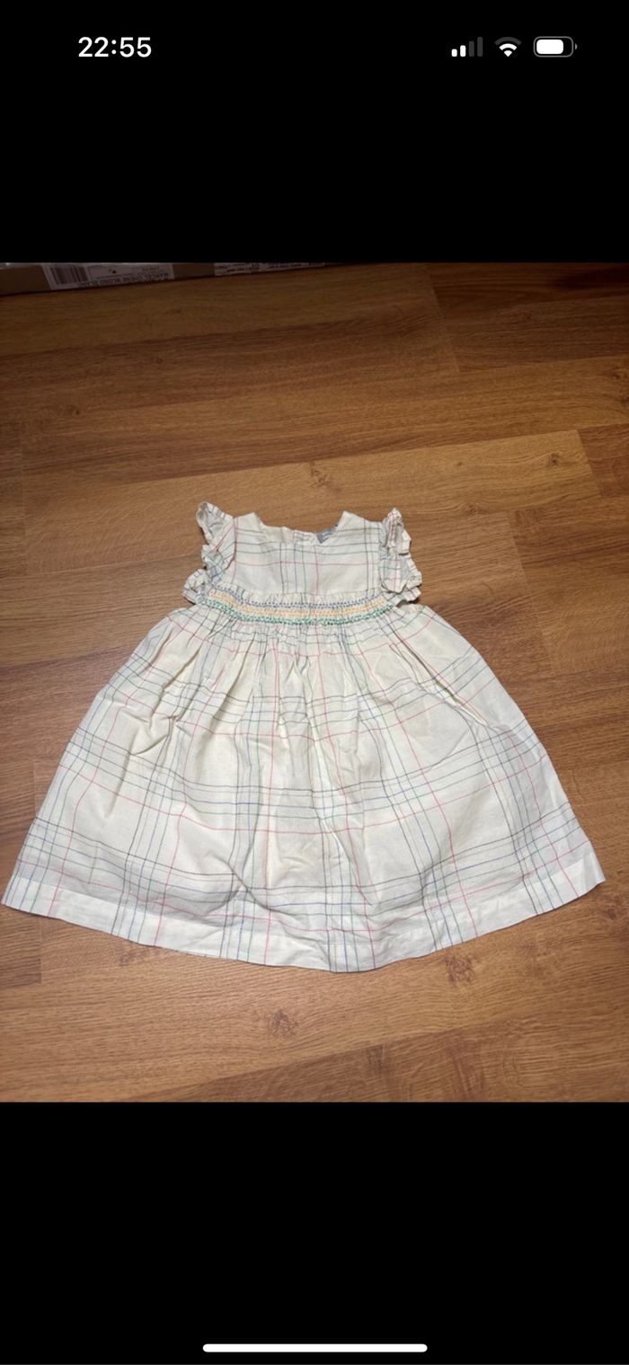Ensemble robe et bloomer été bébé fille bout’chou 12 mois neuf