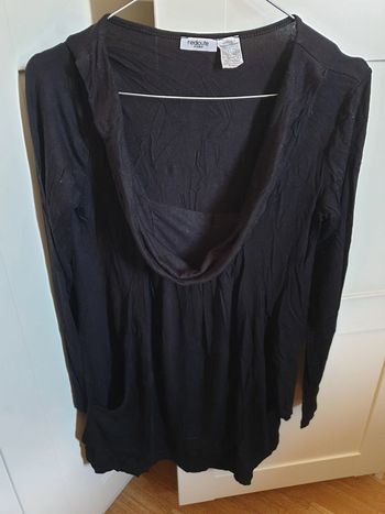 Haut longue blouse tunique noire T38/40