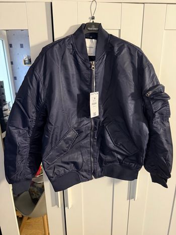 Bomber femme bleu nuit