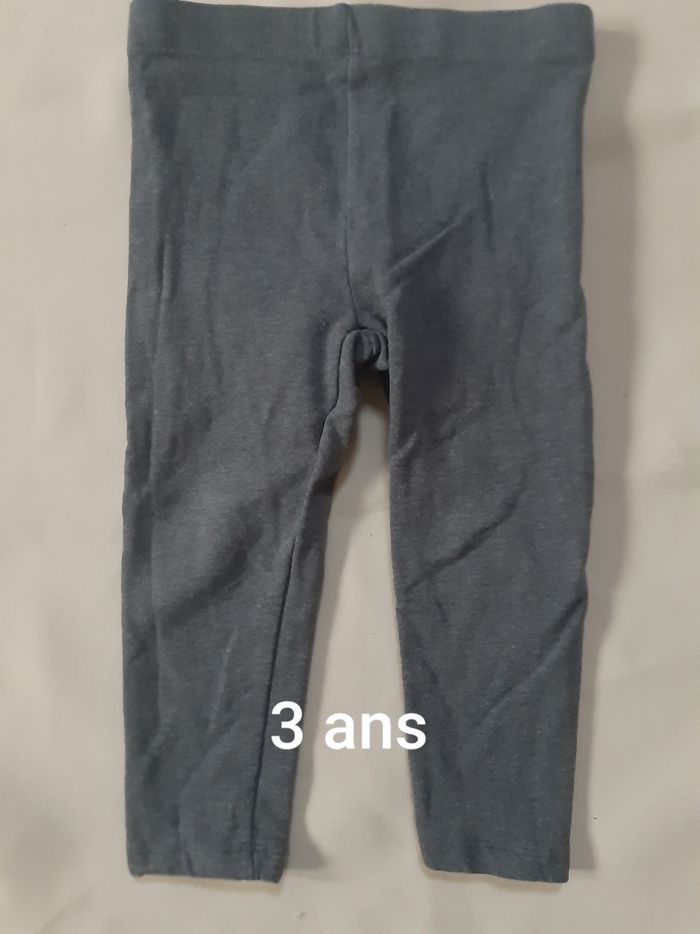 Legging chaud doublé hiver fille gris - Kiabi - 3 ans