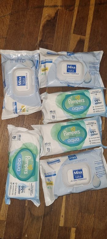 6 packets de lingettes 