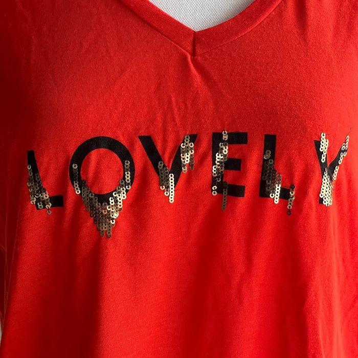 T-shirt orange / rouge Lovely - photo numéro 2