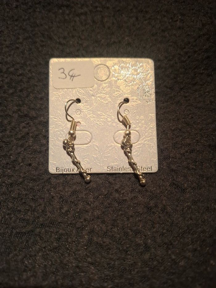 Boucles d'oreilles Bâton de Twirling Majorettes