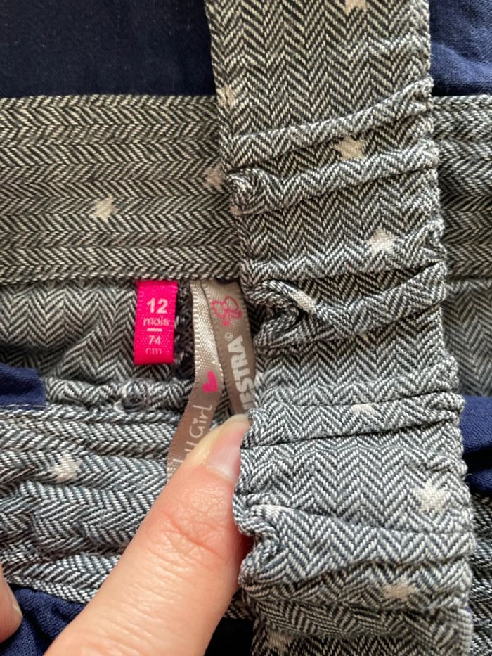 Lot de 2 robes et 1 salopette 12 mois fille - photo numéro 5