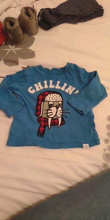 Tee shirt manches longues 6-12 mois