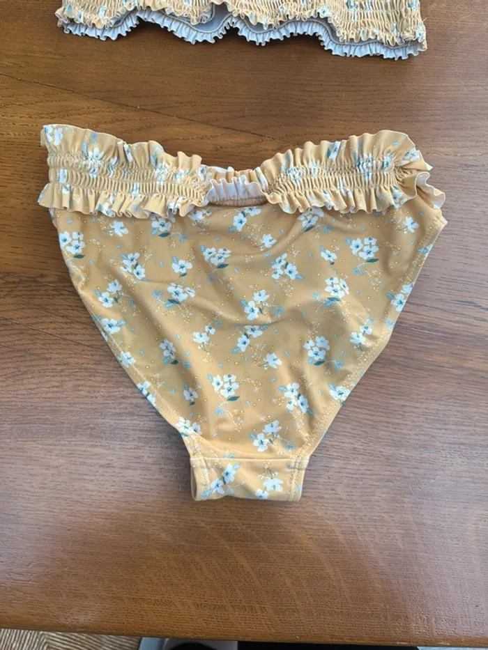 Maillot de bain fille 2 pièces 12 ans jaune fleuri - photo numéro 10