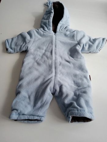 Combinaison polaire bleu/marron T 3 mois