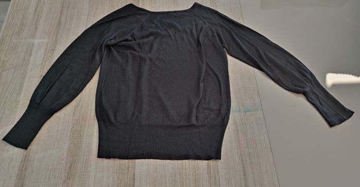 Pull pailleté manches longues In Extenso taille L noir pour femme, bon état - photo numéro 5