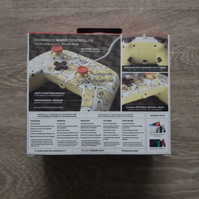 Manette filaire Pokémon Nintendo Switch NEUVE - photo numéro 2