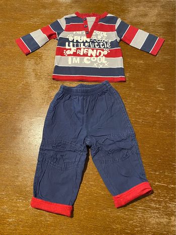 Ensemble t-shirt + pantalon marine