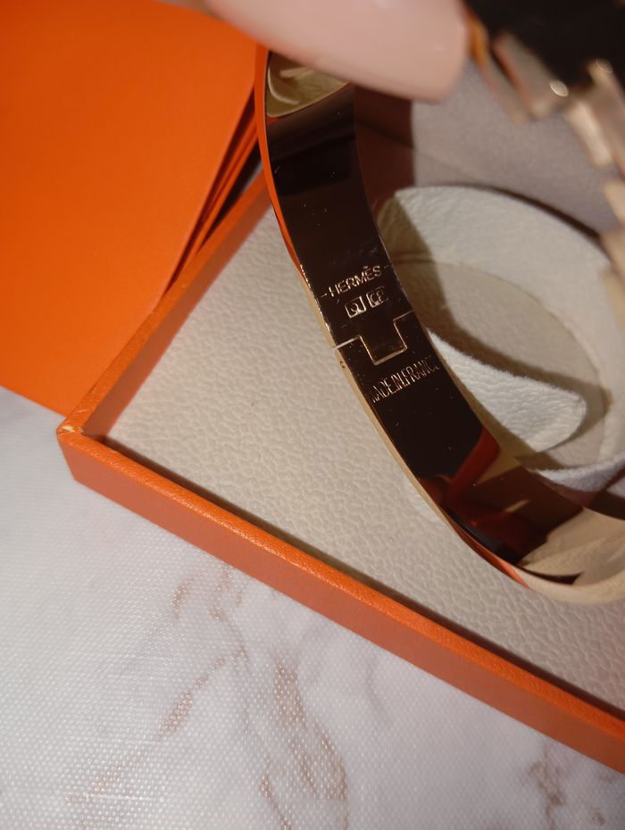 Bracelet Hermès blanc et or  avec boîte neuf - photo numéro 4