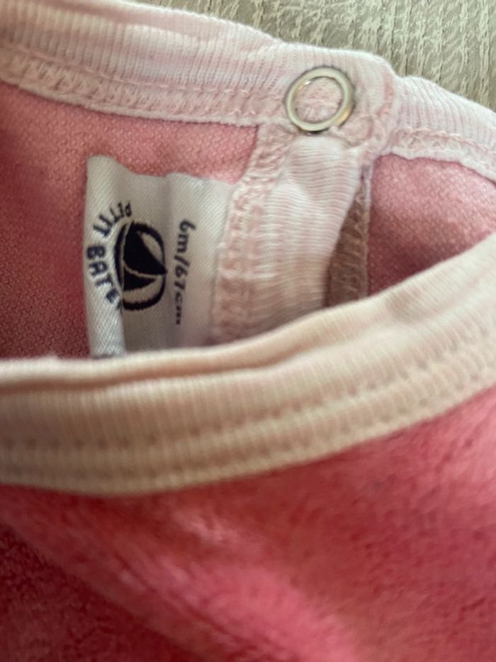 Pyjama grenouillere petit bateau fille rose 6 mois 67 cm - photo numéro 2