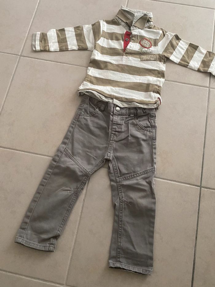 Ensemble bébé garçon 24 mois 2 ans polo jean pantalon