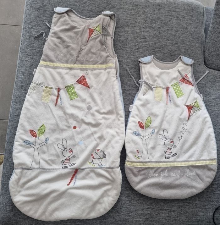 Ensemble 2 gigoteuses, 1 tour de lit et 1 couverture - photo numéro 2