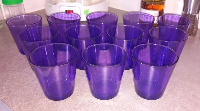 lot de 12 verres violets