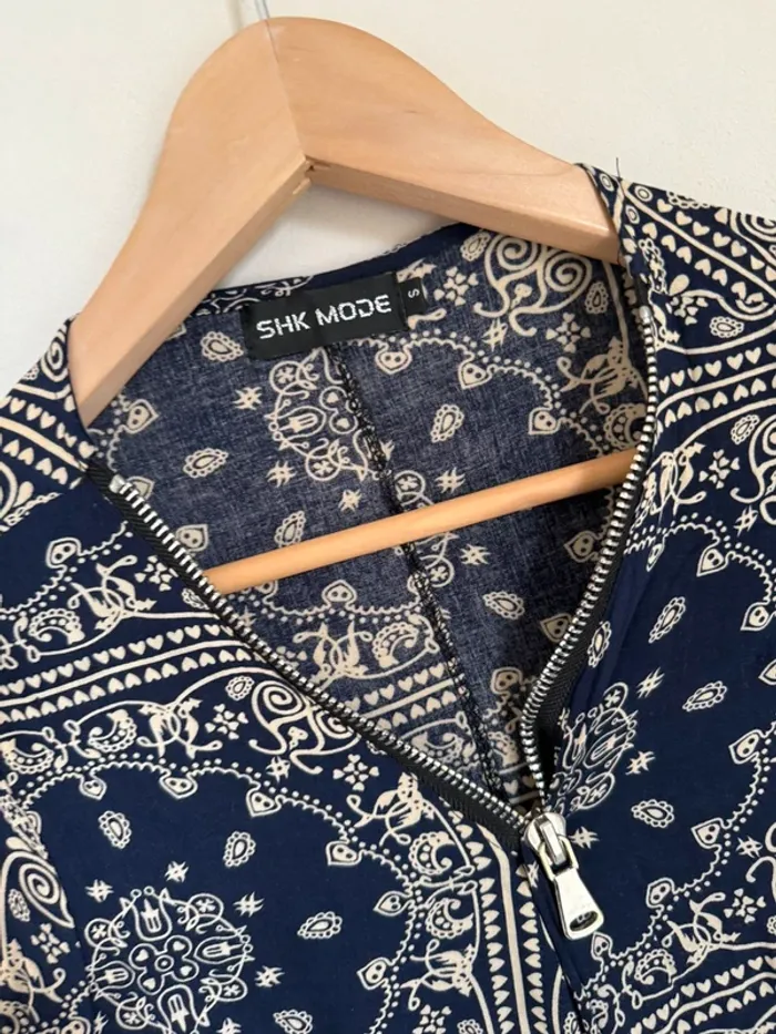 Robe imprimée marine - photo numéro 5