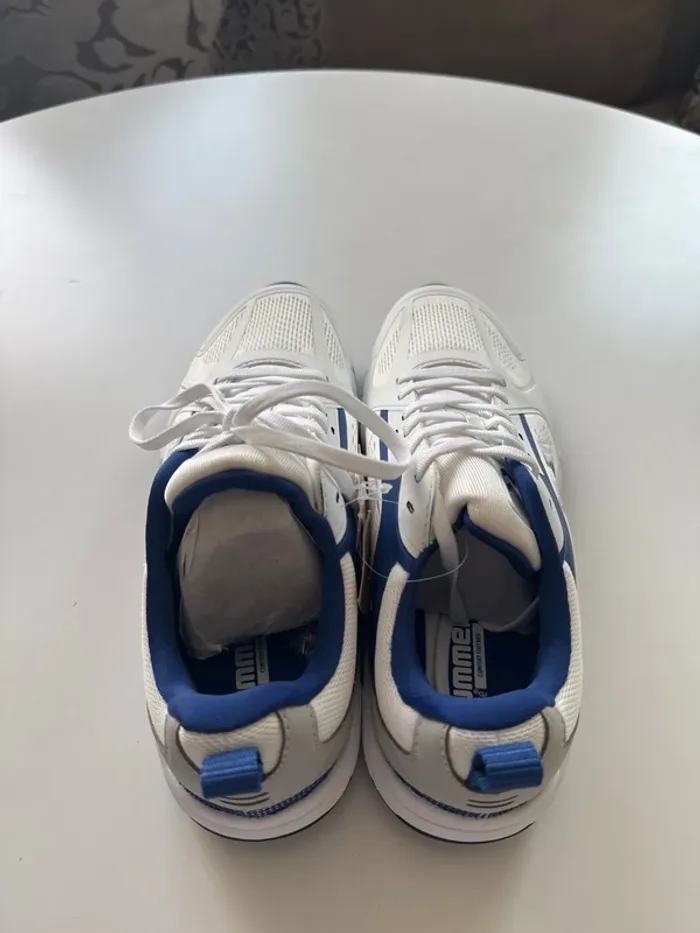 Baskets Hummel Speed Court Homme – Taille 42 – Blanc & Bleu - photo numéro 4