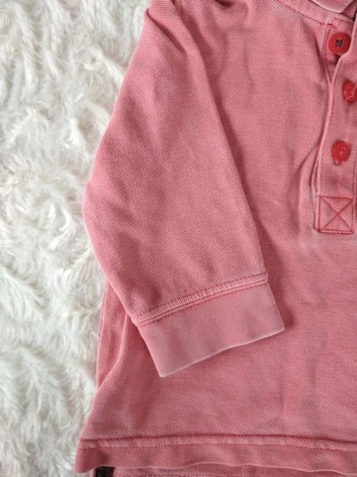 Polo manches longues Garçon 6 mois Obaïbi 100% coton - photo numéro 3