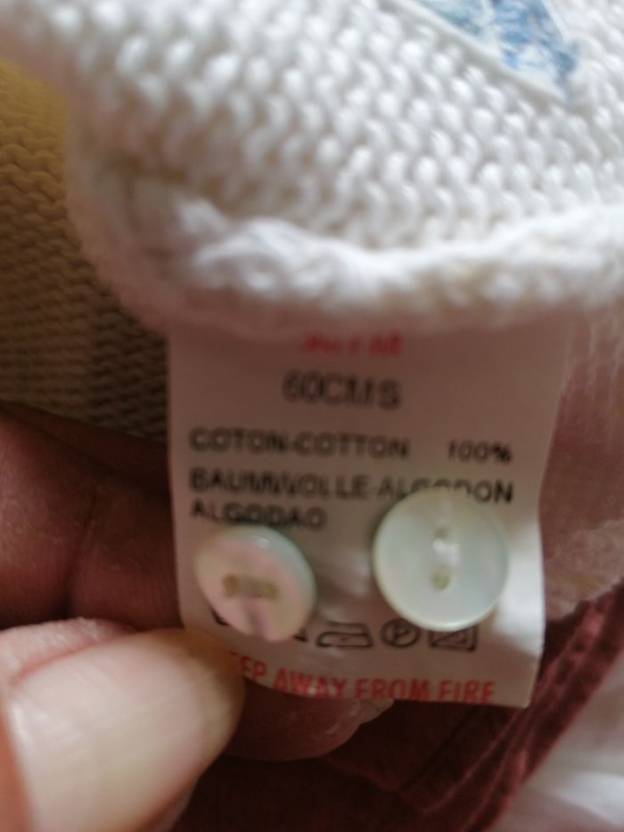 Gilet manches longues, coton, jacadi, 3mois - photo numéro 5