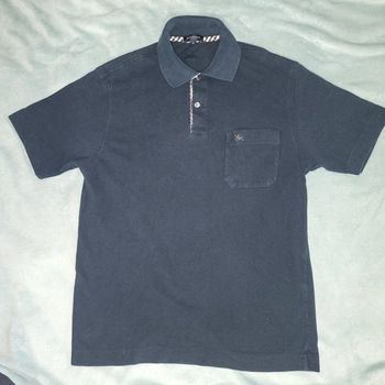 Polo Vintage Bleu Marine - Logo Brodé 👕 Burberry - Taille M