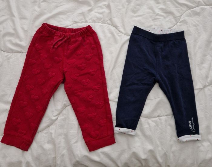 Lot 2 pantalons fille, Taille 2 ans