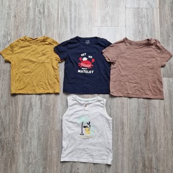 Lots 3 t-shirt 1 débardeur 24 mois 2 ans Kiabi