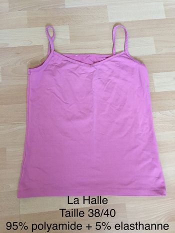 Top rose La Halle Taille 38/40