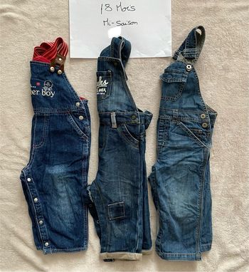 Lot 3 salopettes longues - 18 Mois - Dpam, Creeks, Bout’chou - TBE