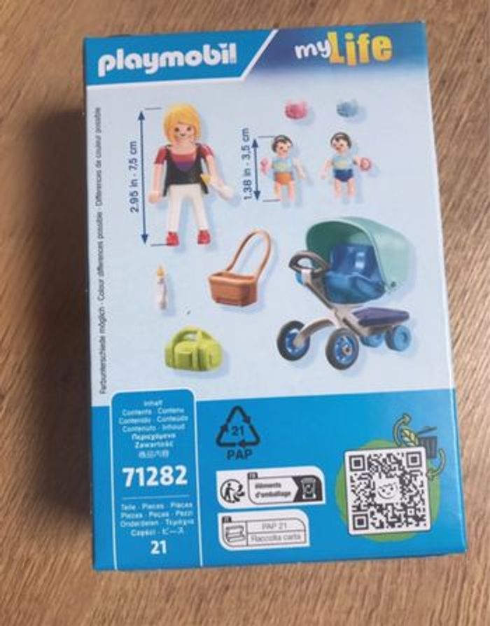 Playmobil avec bébés jumeaux, neuf - photo numéro 2