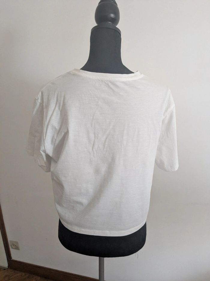 Tee shirt court blanc imprimé - photo numéro 2