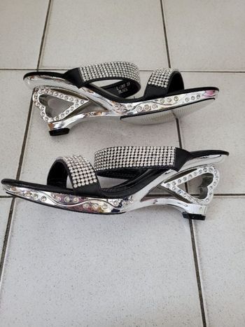 Sandales argenté strass