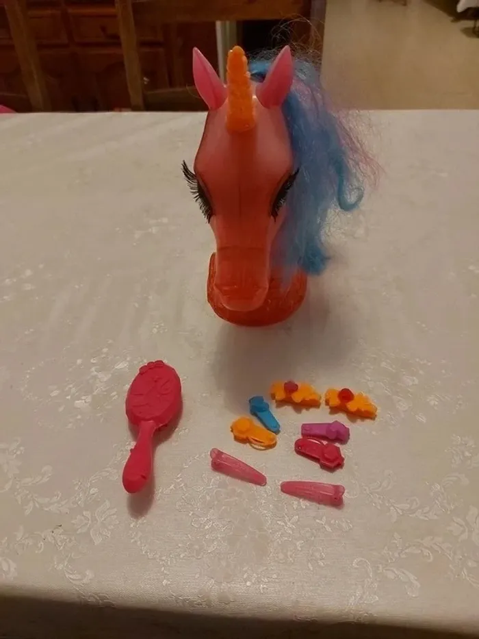 Tête à coiffer licorne barbie - photo numéro 3