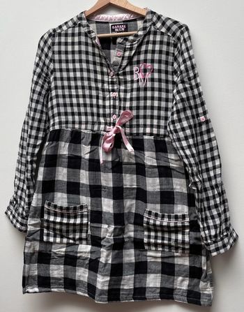 Chemise de nuit carreaux noirs et blancs Banana Moon M