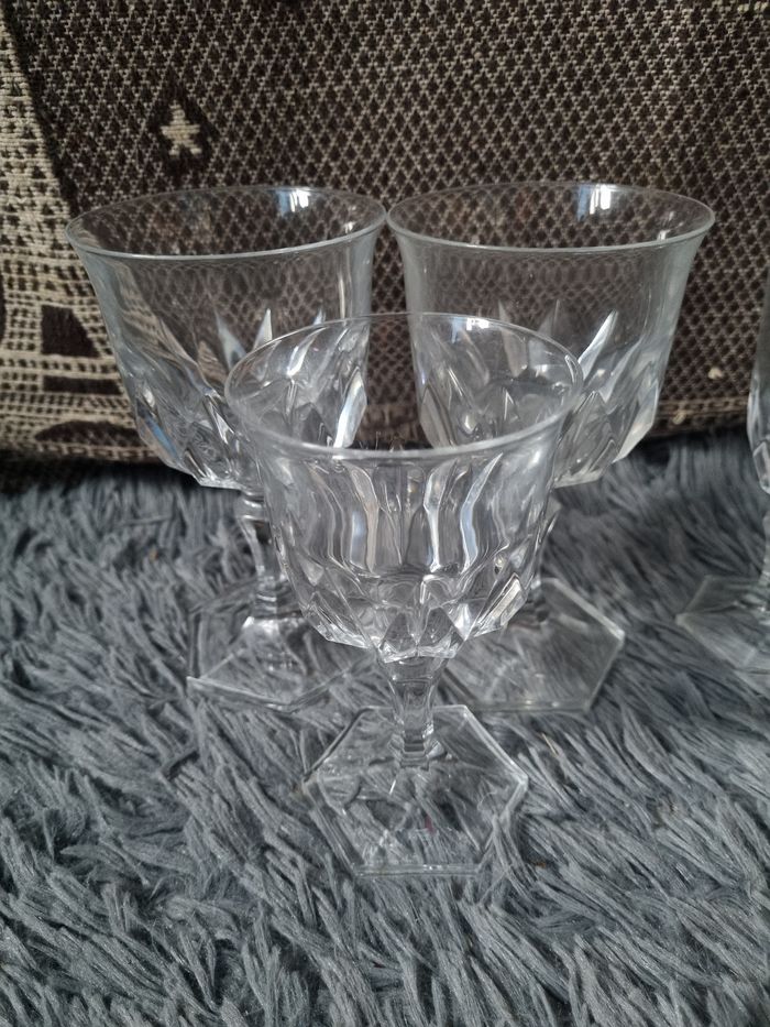 Ensemble de verres à pieds 6 pièces Cristal sculpté - photo numéro 3