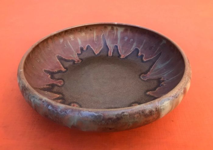 Coupe Céramique émaillée Denbac (Vierzon) Grès flammé à coulures - photo numéro 2