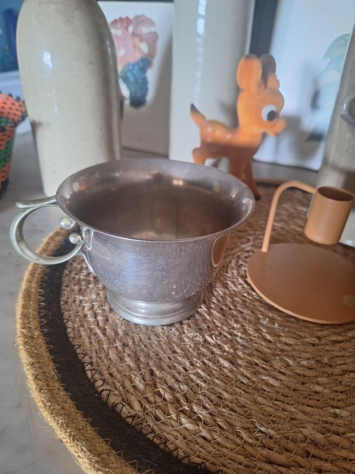 Tasse ancienne en métal argenté Bernadorf - photo numéro 7
