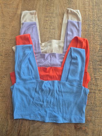 Lot de tops courts femme M