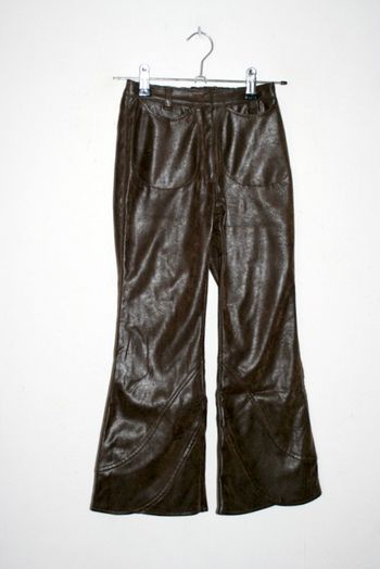 Pantalon chocolat effet cuir C414 6 ans