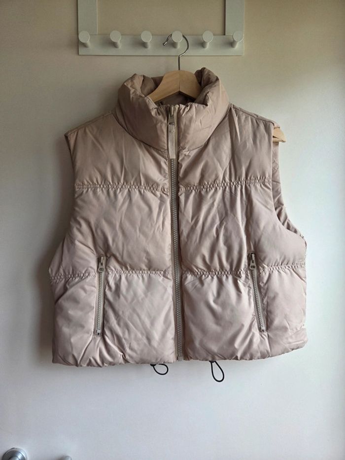Veste sans manches beige matelassée fb sister - taille m - neuve avec étiquette