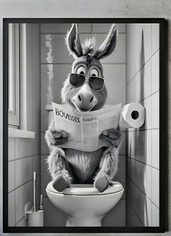 Cadre photo déco toilette