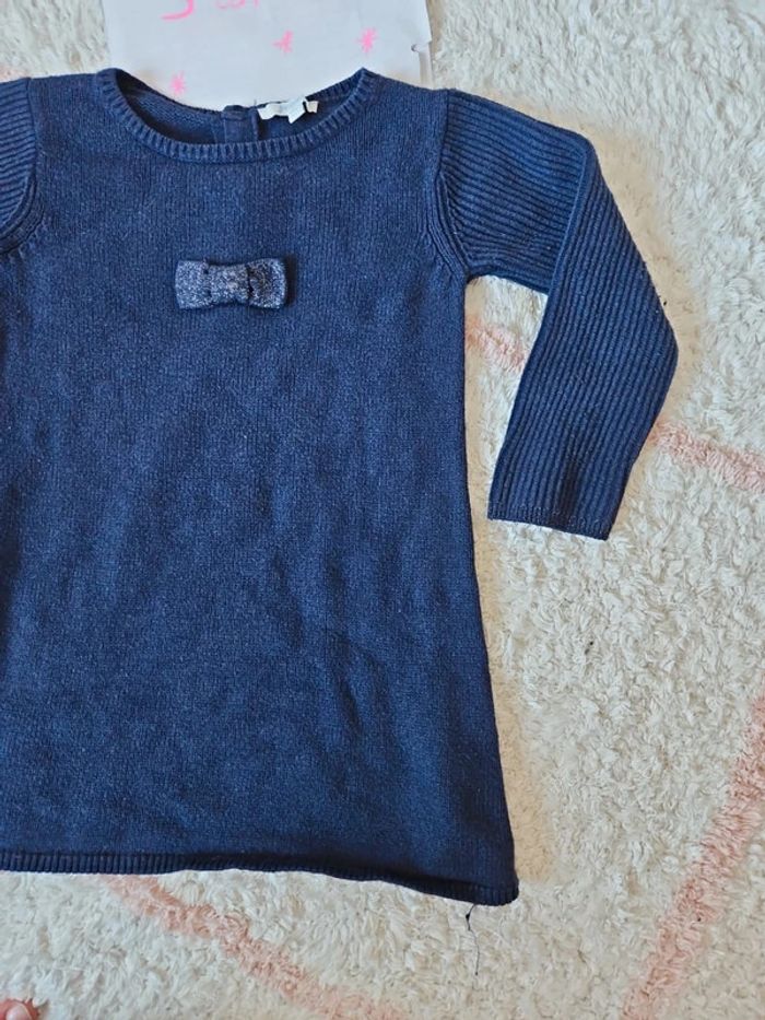 Robe bleu marine taille 3 ans robe fille jacadi - photo numéro 3