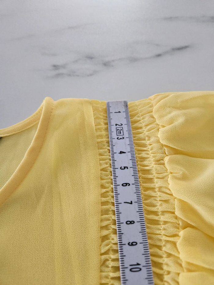 Yessica blouse jaune en voile taille 38 - photo numéro 12