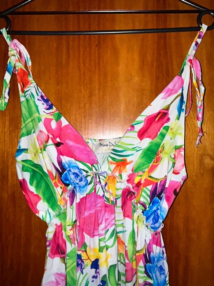 Robe été fleurie Minodusud taille unique - photo numéro 4