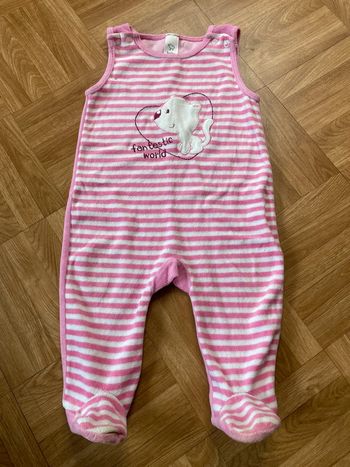 Combinaison sans manches rose taille 6 mois Baby Club