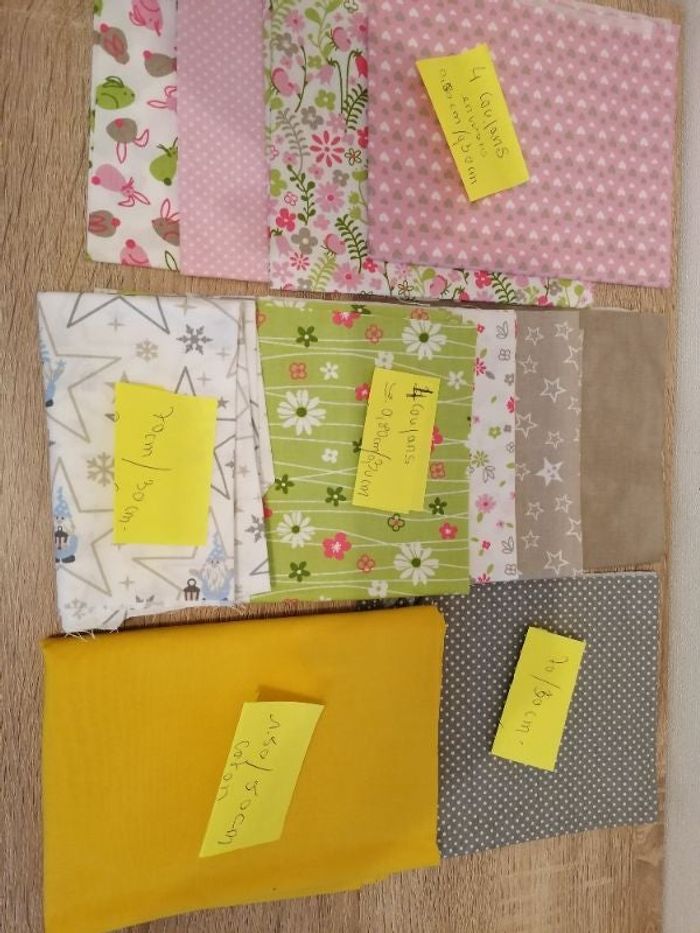 Lot de coupons tissus coton