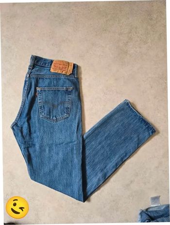 Jeans Levi's 501 W30 FR40 L32 coupe droite bleu Homme Men pan398b