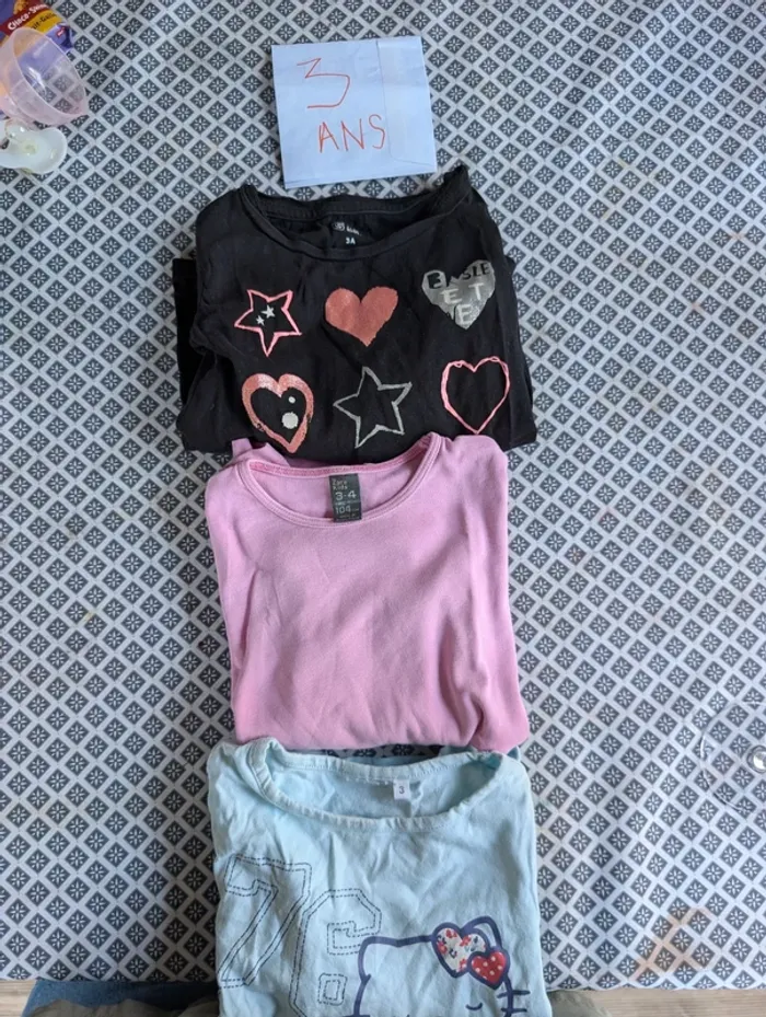 Tee shirt manches longues bébé fille 3 ans