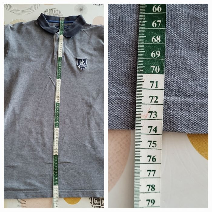 Eden Park Polo MC TXL -Coupe Droite-Marine&Gris en 100%Coton piqué en TBE - photo numéro 8